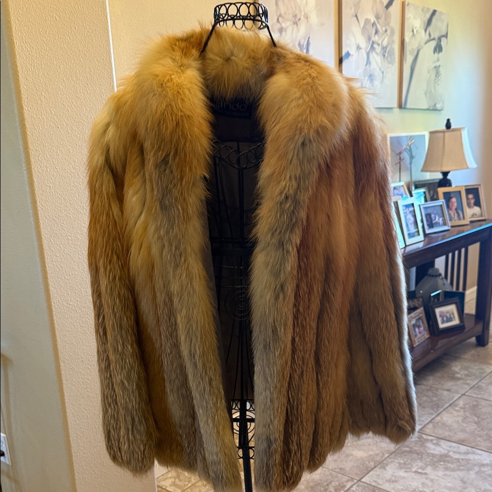 This is a real Fox Jacket made from pelts very nice